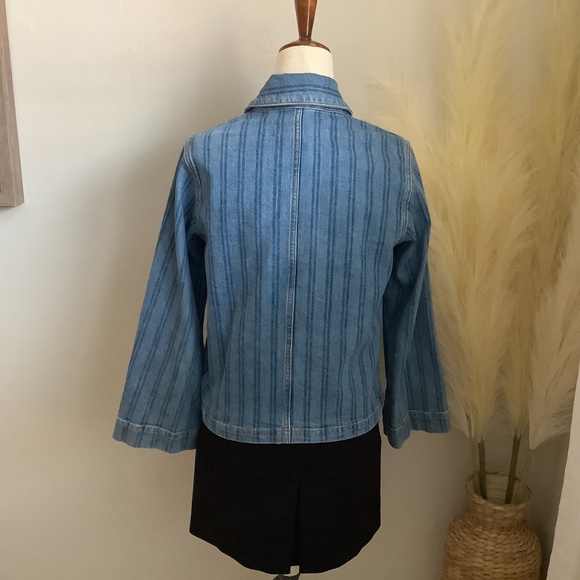 Veronica Beard NWOT Dahl Striped Jean Jacket, Size XS - Picture 6 of 16